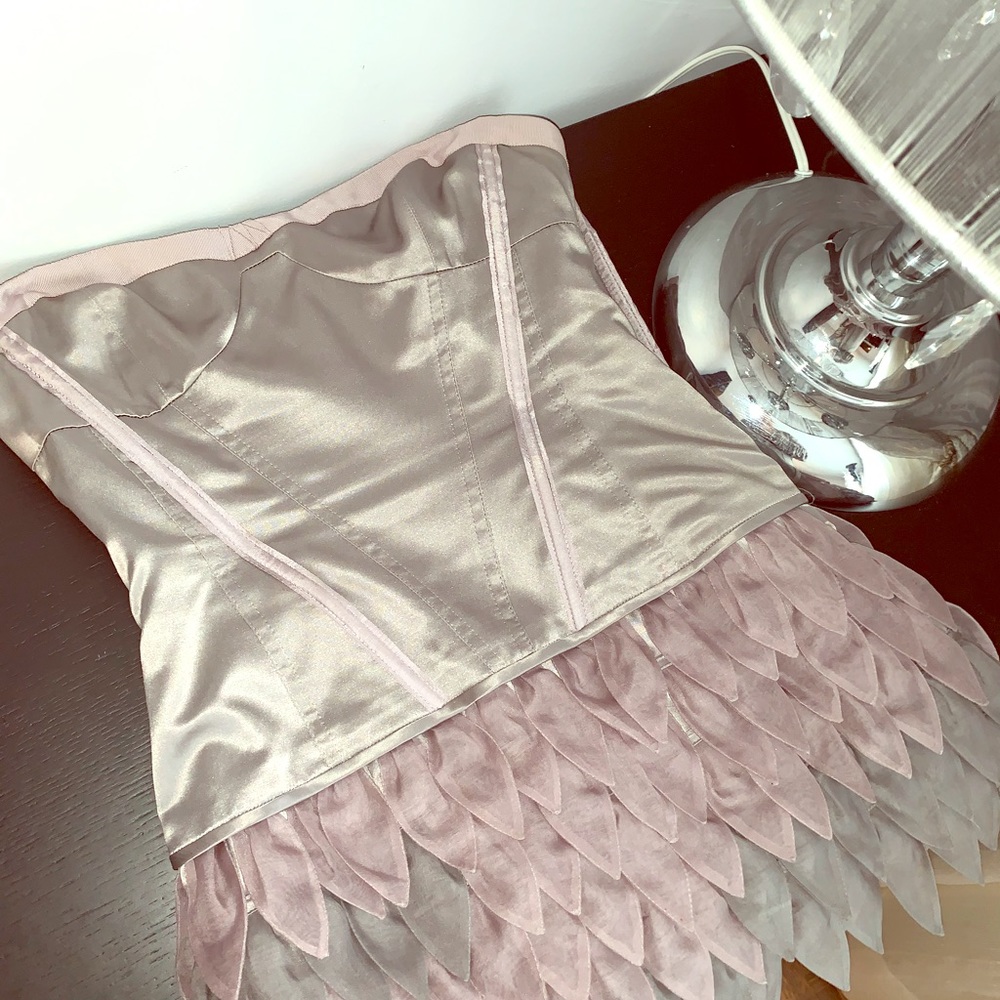 BCBG Maxazria Runway Knee Length Strapless Dress